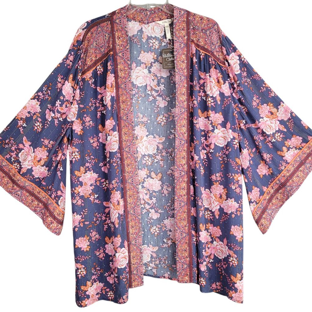 Matilda Jane Open  Kimono Women's XL/XXL Floral Boho Festival Hippie Peasant